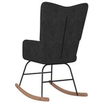 vidaXL Chaise à bascule Noir Tissu