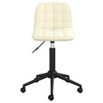 vidaXL Chaises pivotantes à manger lot de 4 crème velours