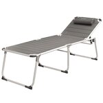 Outwell chaise longue pliante new foundland xl gris aluminium 410076