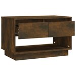 vidaXL Meuble TV Chêne fumé 70x41x44 cm Aggloméré