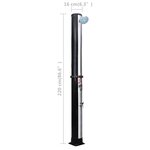 vidaXL Douche solaire d'extérieur avec pomme de douche et robinet 40 L