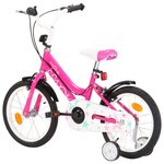 vidaXL Vélo pour enfants 16 pouces Noir et rose