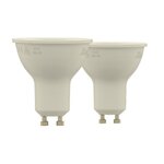 Lot de 2 ampoule led spot au culot gu10  6w cons. (75w cons.)  lumière blanche chaude