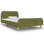 vidaXL Cadre de lit Vert Tissu 90 x 200 cm