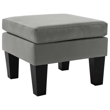 vidaXL Repose-pied Gris Similicuir