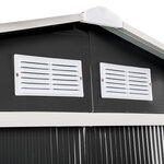 Tectake abri de jardin métal 2 7 m² toiture 2 pans - gris/blanc