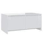 vidaXL Table basse Blanc brillant 90x50x41 5 cm Aggloméré