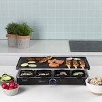 Tristar gril à raclette pour 8 personnes ra-2724 1400 w 46x23 cm noir