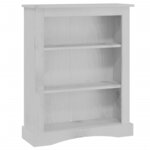 vidaXL Bibliothèque 3 niveaux Corona Pin mexicain Gris 81x29x100 cm