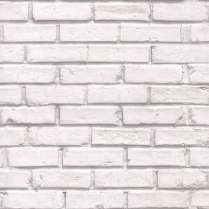 Urban Friends & Coffee Papier peint Briques Gris et blanc