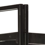 vidaXL Bibliothèque à 3 niveaux Noir 90x30x80 cm Bois de manguier