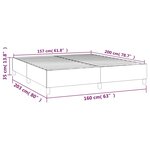 vidaXL Sommier à ressorts de lit Vert foncé 160x200 cm Velours