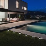 ALESIA Lot de 8 balises solaires - LED blanc froid