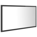 vidaXL Miroir LED de salle de bain Gris brillant 80x8 5x37cm Acrylique