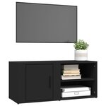 vidaXL Meuble TV Noir 80x31 5x36 cm Bois d'ingénierie
