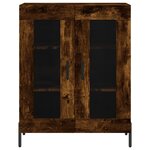 vidaXL Buffet haut Chêne fumé 69 5x34x180 cm Bois d'ingénierie