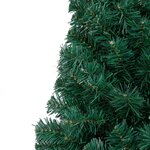 vidaXL Sapin de Noël artificiel moitié avec support vert 210 cm PVC