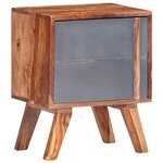 vidaXL Table de chevet Gris 40x30x50 cm Bois massif