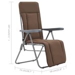 vidaXL Chaises pliables de jardin avec coussins 2 Pièces Marron