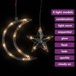 vidaXL Guirlande lumineuse étoile et lune avec télécommande 345 LED