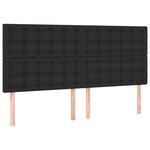 vidaXL Lit à sommier tapissier avec matelas Noir 160x200 cm