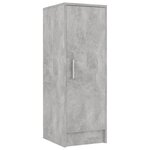 vidaXL Armoire à chaussures Gris béton 32x35x92 cm Aggloméré