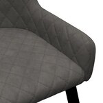vidaXL Chaises à manger lot de 4 gris velours