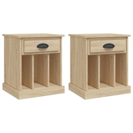 vidaXL Tables de chevet 2 Pièces chêne sonoma 43x36x50 cm