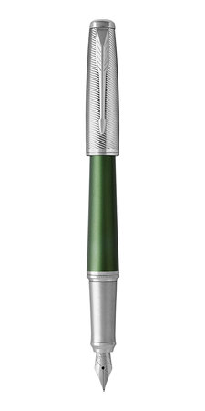 PARKER Urban Premium - Stylo Plume, vert, attributs chromés, plume moyenne, en écrin