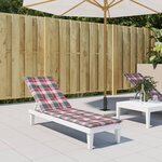 vidaXL Coussin de chaise de terrasse carreaux rouge (75+105)x50x3 cm