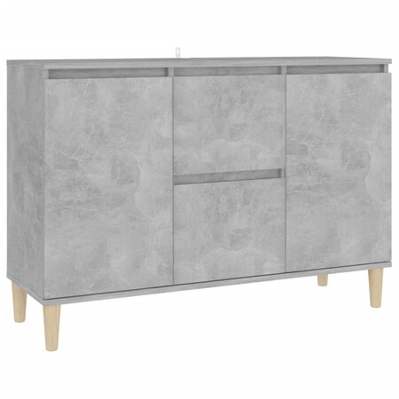 vidaXL Buffet Gris béton 103 5x35x70 cm Aggloméré