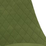 vidaXL Chaises pivotantes à manger lot de 4 Vert clair Velours