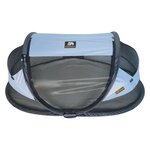 DERYAN Lit d'enfant voyage escamotable Baby Luxe à moustiquaire Bleu