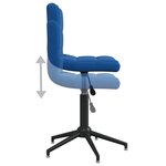 vidaXL Chaises pivotantes à manger lot de 4 Bleu Velours