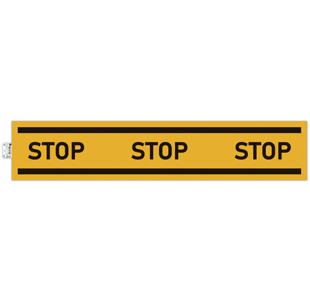 Panneau Pvc Adhésif Antidérapant Obligation Stop 100 Cm - Jaune - Exacompta