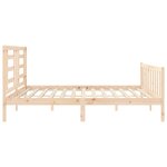 vidaXL Cadre de lit avec tête de lit 200x200 cm bois massif