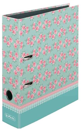 classeur à levier maX.file A4 dos de 8 cm Motif Roses HERLITZ