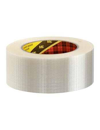 (lot  18 rouleaux) ruban adhésif armé "chaîne et trame" scotch® 3m 8959 50mmx50m