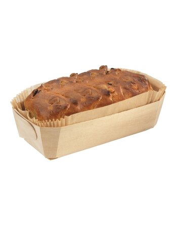 (1 lot   100 moules) moule de cuisson en bois 250 x 115 x 75mm