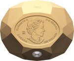 Monnaie en or 500 dollars g 171.8 millésime 2023 forevermark diamond forevermark black label oval diamond 3d