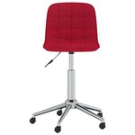 vidaXL Chaises pivotantes à manger lot de 4 rouge bordeaux tissu