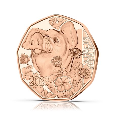 Pièce de monnaie 5 euro Autriche 2023 – Le populaire cochon