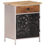 vidaXL Table de chevet 40x30x50 cm Bois de manguier brut