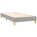 vidaXL Sommier à ressorts de lit Gris clair 90x200 cm Tissu