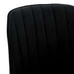vidaXL Chaises pivotantes à manger lot de 4 noir velours
