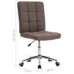 vidaXL Chaises à manger lot de 2 taupe tissu