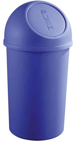 poubelle à clapet, 45 litres, bleue, ronde, en PP HELIT