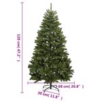 vidaXL Sapin de Noël artificiel à charnières avec support vert 120 cm