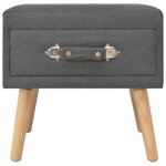 vidaXL Table de chevet Gris foncé 40x35x40 cm Tissu