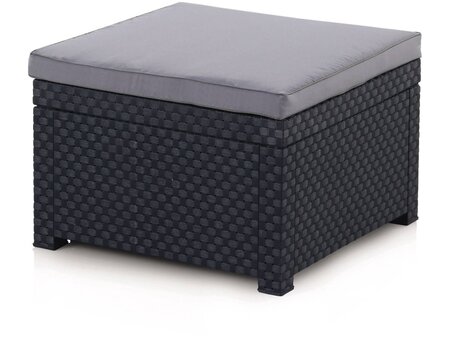 Pouf jardin "Diva" 56 x 56 x 39 cm - Gris